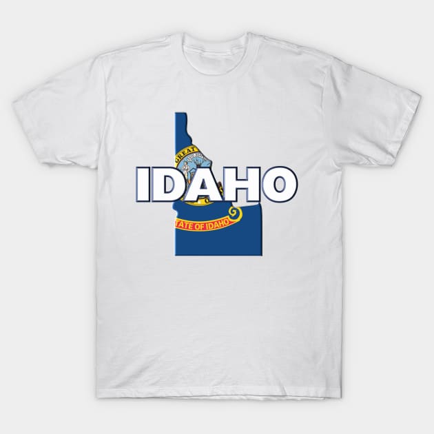 Idaho Colored State T-Shirt by m2inspiration